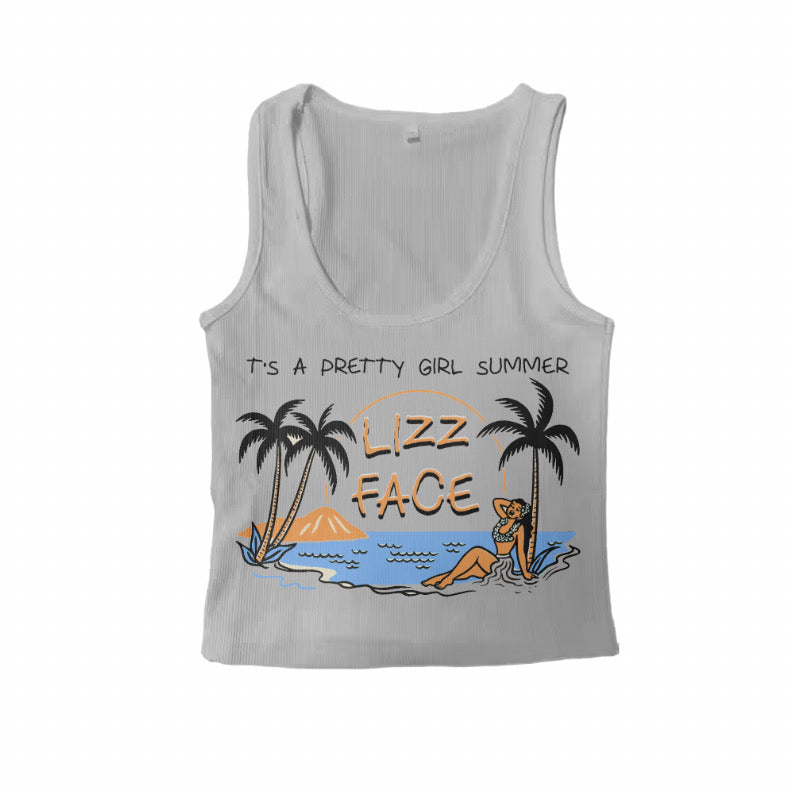 Female waffle tank top